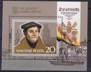 Hungary 2796 MNH 1983 Martin Luther Souv. Sheet