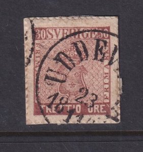 Sweden, Scott 11, used on small piece