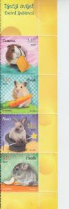 2014 Croatia Children's Pets S4 (Scott 898) MNH