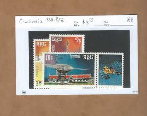 Cambodia  830-832  Telecommunications   MNH