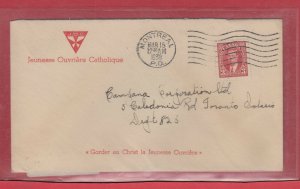 1938 JOC 3c 1st ounce surface rate with cinderella label Canada cover