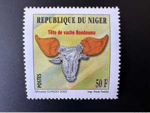 2002 Niger Mi. 1985 Bouduma Cowhead Cow Wildlife Fauna MNH 1 Val.-
