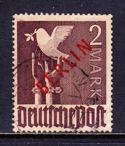 GERMANY (BERLIN) — SCOTT 9N34 — 1948 2m BERLIN OVPT. — USED, SIGNED — SCV $210