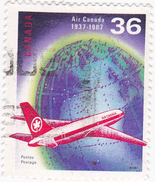 Canada -1987 - 50th Anniv Air Canada 36c Used SG 1251