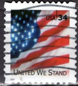 USA; 2001: Sc. # 3549: Used Perf. 11 1/4 Single Stamp