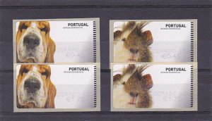 PORTUGAL ATM SET DOMESTIC ANIMALS AFINSA # 33B E-POST (2005) CORREIO AZUL