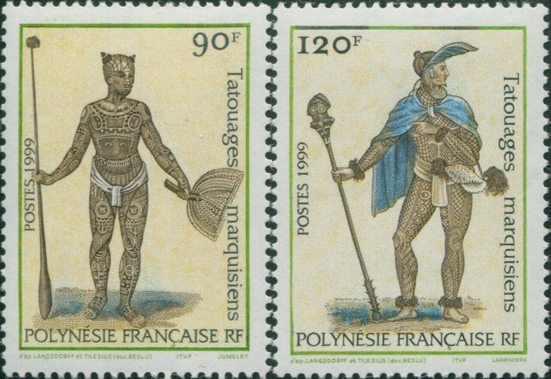 French Polynesia 1999 Sc#754-755,SG845-846 Tattooes set MNH