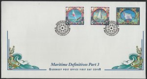 Guernsey 2000 FDC Sc 650, 651, 680 Catamaran, sloop, cruise ship Oriana