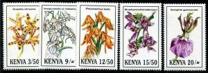 HERRICKSTAMP KENYA Sc.# 621-25 Orchids Stamps Mint NH