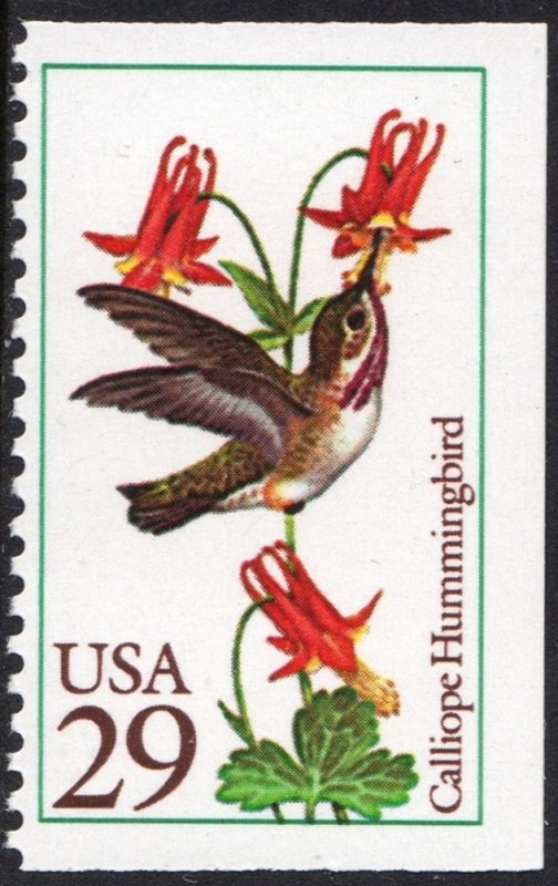 SC#2646 29¢ Hummingbirds: Calliope Hummingbird Booklet Single (1992) MNH