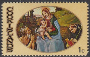 Cook Islands 1969 MH Sc #268 1c Madonna and Child Lippi Christmas