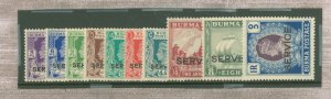 Burma (Myanmar) #O15-O24v Mint (NH)