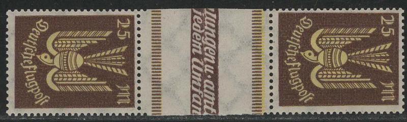 Germany Scott # C13 (2), gutter, mint nh, se-tenant, Mi# 236ZS