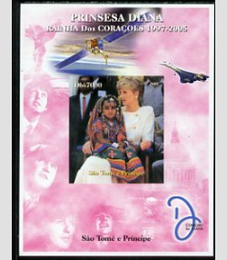 SAO TOME & PRINCIPE 2005 CONCORDE Princess Diana DeLuxe s/s Mint (NH) #3