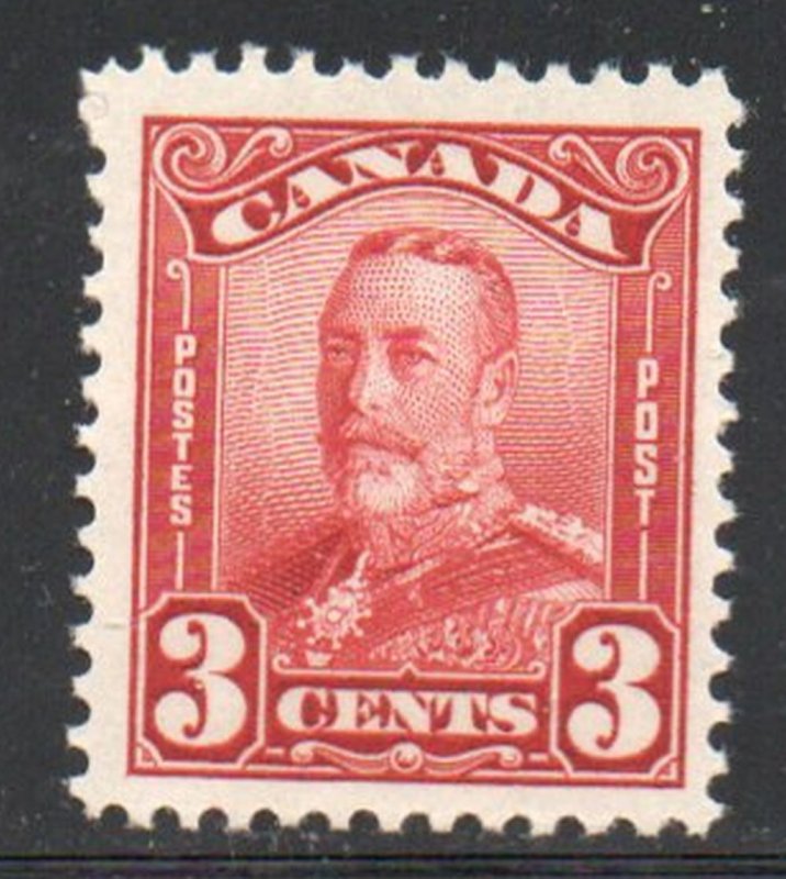 Canada Sc 151 1928 3c carmine George V stamp mint NH