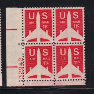 #C78 MNH pb/4 11c Jet Airliner 1971-73 Issue