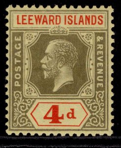 LEEWARD ISLANDS GV SG52, 4d black & red/pale yellow, M MINT.