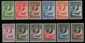 BECHUANALAND SG143/53 1955-8 DEFINITIVE SET MTD MINT