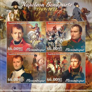 Stamps. Napleon Bonaparte 2020 year 1+1 sheets perforated Mozambique