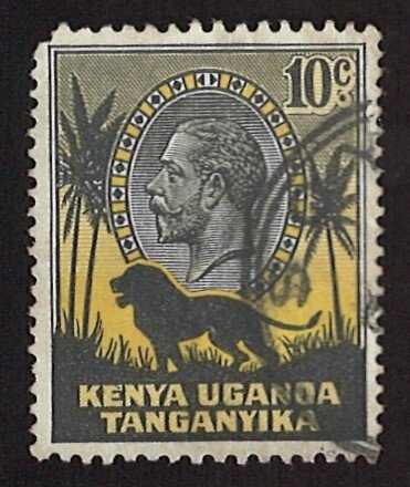 1935 King George V and Landscapes 10с Uganda Kenya Tanganyika (LL-97)