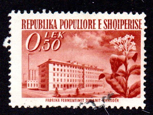 ALBANIA 491 USED BIN $.25 BUILDING