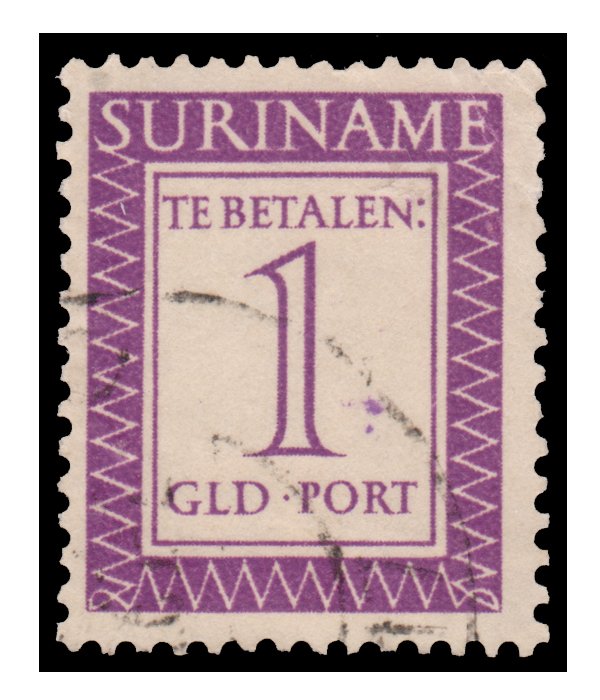 SURINAME 1956  PORT STAMP. SCOTT # J57. USED.