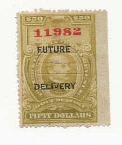 U.S #RC17 $50.00 OLIVE GREEN FUTURE DELIVERY STAMP