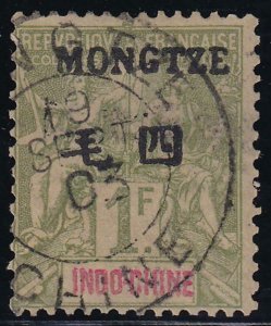 French offices China Mongtseu 1903-1904 SC 14 Used 