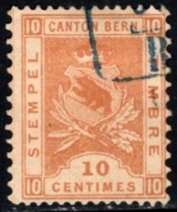 1899 Switzerland Local General Revenue 10 Centimes Canton Bern Local Tax