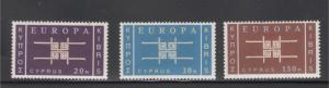 Cyprus 1963 Europa Scott # 229 - 231 MH