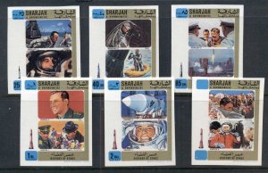 Sharjah 1970 Mi#681-685 History of Space Research (I) IMPERF MUH