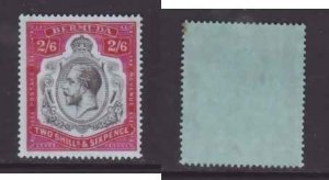 Bermuda-Sc#50- id13-unused NH og 2sh6p red & black, blue KGV-1910-24-please note
