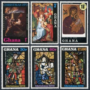 Ghana 466-471,471a.MNH.Michel 486-491,Bl.48. Christmas 1972. Correggio, Holbein,