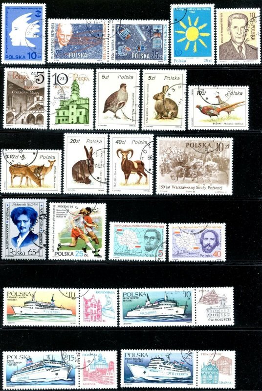 POLAND Sc#2713//2781, B144 (62 stamps + 3 SS) 1986 Year Set Used