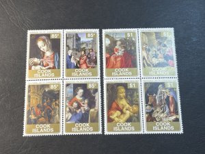 COOK ISLANDS # 1192-1193--MINT/NEVER HINGED---COMPLETE SET IN BLOCKS OF 4---1994