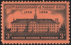 SC#1083 3¢ Nassau Hall, 200th Anniversary (1956) MNH