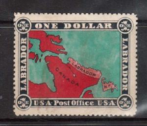 Newfoundland $1 Labrador Map VF/NH Stamp