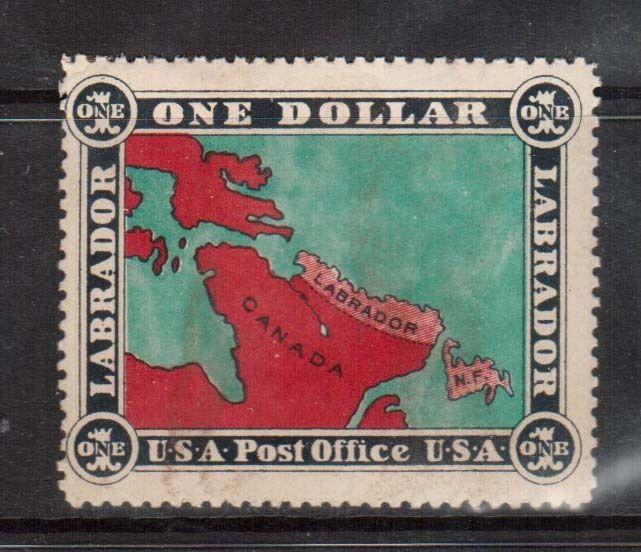 Newfoundland $1 Labrador Map VF/NH Stamp