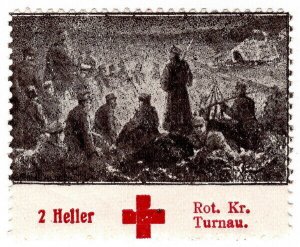 (I.B) Czechoslovakia (Great War) Cinderella : Red Cross Fund (Turnov-Turnau)