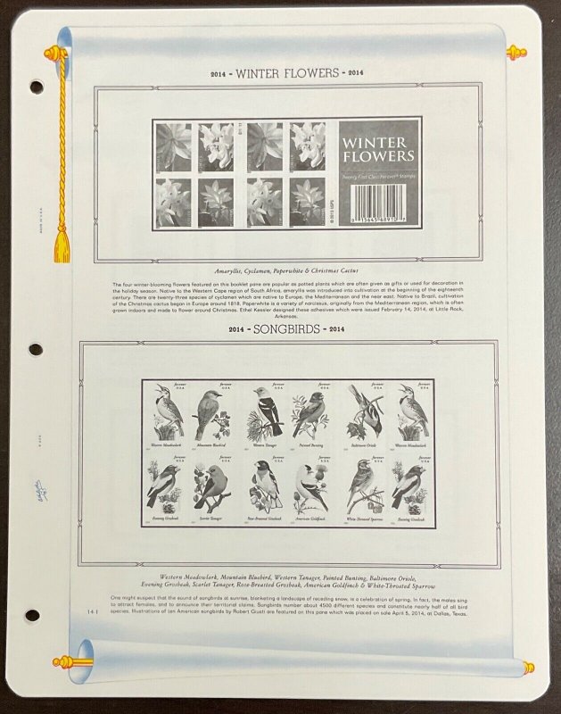 White Ace Historical Stamp Album Pages US Comm Simplified Supplement QS 2014 NEW