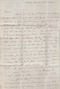 MS511 TOBAGO HISTORIC LETTER 1820 Cover Scotland ADD HALF *Bristol Ship Letter*