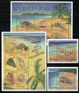 Micronesia 457-460 MNH Marine Life Seashells ZAYIX 0224M0274