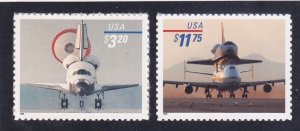 US 3261-62 MNH 1998 Space Shuttle Self Adhesive $3.20 & $11.75 Set of 2 VF