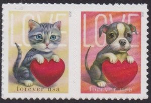 5746b Love Kitten & Puppy MNH