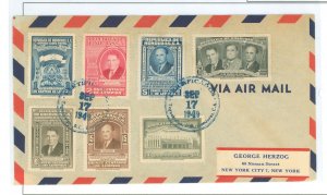 Honduras  1949 Registered air to New York