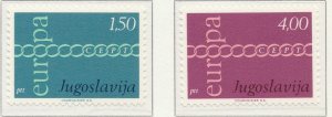 YUGOSLAVIA EUROPE CEPT 1971 MNH** A28P3F26426-