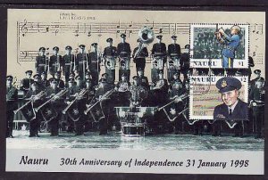 Nauru-Sc#459a- id8-used sheet-Music-Band-Military-1998-