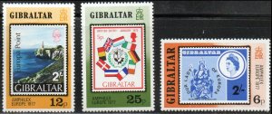 Gibraltar 356-58 - Mint-NH - Stamps on Stamps (1977) (cv $1.60)