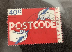 Netherlands 1978  Scott 574  used - 40c, postcode, New postal code