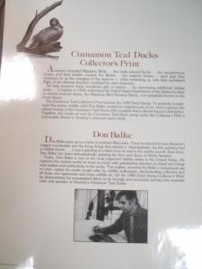 1985 Duck Stamp Panel Hand Signed By Don Balke #290/1000 & RW52 Stamp (BD22)